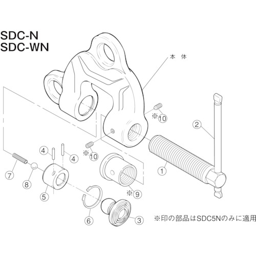 トラスコ中山 スーパー スクリユ－カムクランプ カム 855-0758  (ご注文単位1セット) 【直送品】