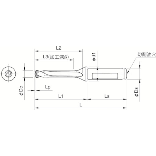 トラスコ中山 京セラ マジックドリル用ホルダ SF－DRC 加工深さ5×DC 357-7121 (ご注文単位1本) 【直送品】