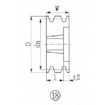 >トラスコ中山 EVN ブッシングプーリー SPB 145mm 溝数3（ご注文単位1個）【直送品】