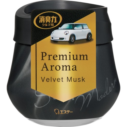 >トラスコ中山 エステー クルマの消臭力 Premium Aroma ゲルタイプ ベルベットムスク（ご注文単位1個）【直送品】