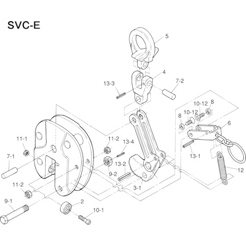 トラスコ中山 スーパー 立吊クランプ（SVC－E）用ばね 855-0640  (ご注文単位1本) 【直送品】