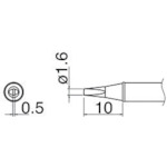 >トラスコ中山 白光 こて先 1.6D型　785-2444（ご注文単位1本）【直送品】