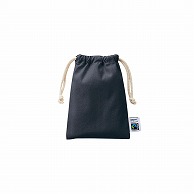 【直送品】MARKLESS STYLE フェアトレード コットン巾着 S ネイビー TF-0005-006 1枚（ご注文単位1枚）
