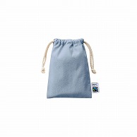 >【直送品】MARKLESS STYLE フェアトレード コットン巾着 S スモークブルー TF-0005-034 1枚（ご注文単位1枚）