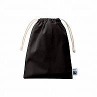 【直送品】MARKLESS STYLE フェアトレード コットン巾着 M ナイトブラック TF-0006-009 1枚（ご注文単位1枚）