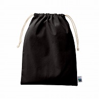 【直送品】MARKLESS STYLE フェアトレード コットン巾着 L ナイトブラック TF-0007-009 1枚（ご注文単位1枚）