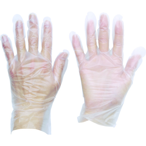 トラスコ中山 ＴＲＵＳＣＯ 熱可塑性エラストマー (ＴＰＥ) 使い捨て手袋Ｍ 100枚（ご注文単位1箱）【直送品】