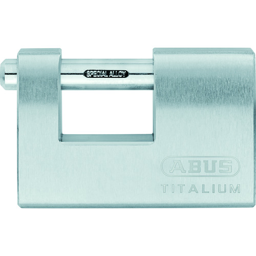 >トラスコ中山 ABUS カンヌキ式シリンダー南京錠 幅90mm TITALIUM 98TI/90（ご注文単位1個）【直送品】