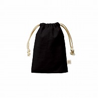 【直送品】MARKLESS STYLE オーガニックコットン ガゼット巾着 S ブラック TR-1168-009 1枚（ご注文単位1枚）