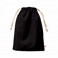 MARKLESS STYLE オーガニックコットン ガゼット巾着 L ブラック TR-1170-009 1枚（ご注文単位1枚）【直送品】