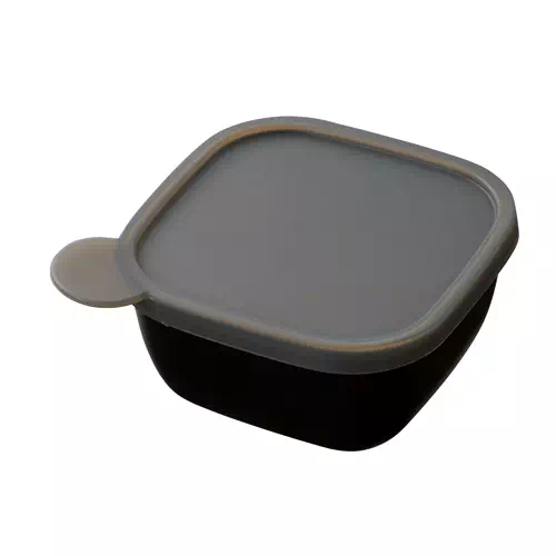 【直送品】MARKLESS STYLE 食品容器 書き込める保存容器 280ml ブラック TS-1431-009 1個（ご注文単位1個）