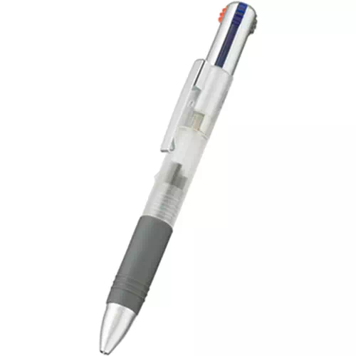 MARKLESS STYLE 3色＋1色ボールペン クリア TS-1452-004 1個（ご注文単位1個）【直送品】