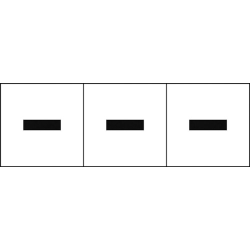 トラスコ中山 TRUSCO アルファベットステッカー 50×50 ハイフン 白地/黒文字 3枚入（ご注文単位1組）【直送品】