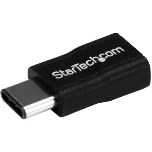 >トラスコ中山 スターテック USB Micro－B － Type－C変換アダプター／USB 2.0／480Mbps／オス－メス／ブラック 539-1307  (ご注文単位1袋) 【直送品】