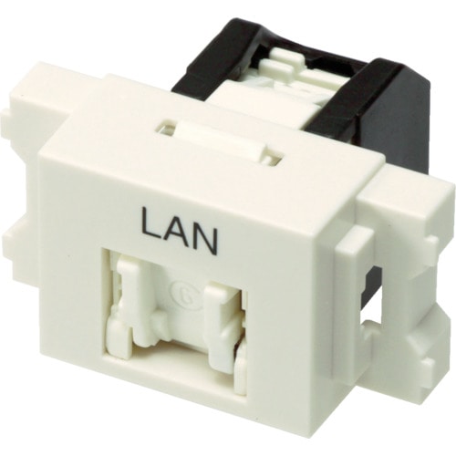 >トラスコ中山 コーニング Cat6 RJ45モジュラージャック＋JISプレート用アダプタセット　787-6271（ご注文単位 1セット）【直送品】