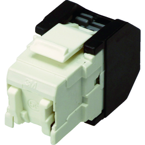 >トラスコ中山 コーニング RJ45モジュラージャック ツールレスタイプ Cat5e 白（ご注文単位 1個）【直送品】