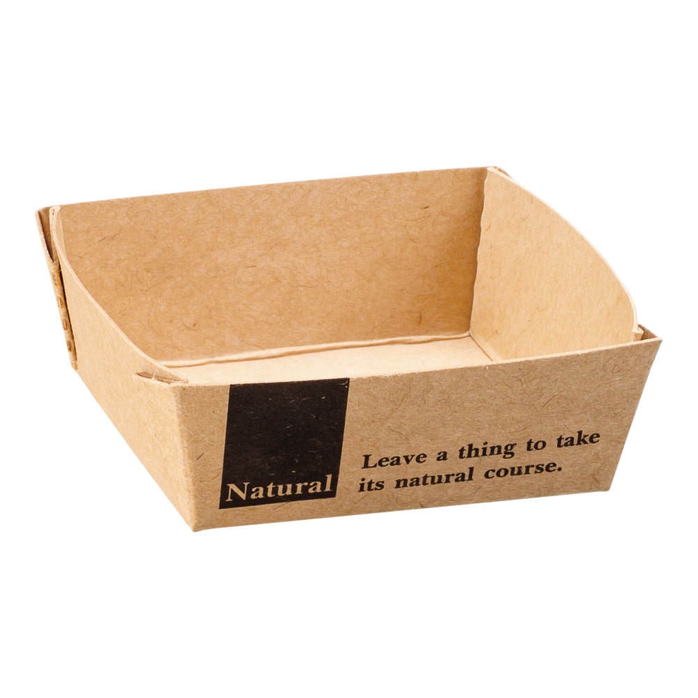 ミニベイクドトレー　ＢＴ４０ ナチュラル（５０枚入） 1袋（ご注文単位1袋）【直送品】