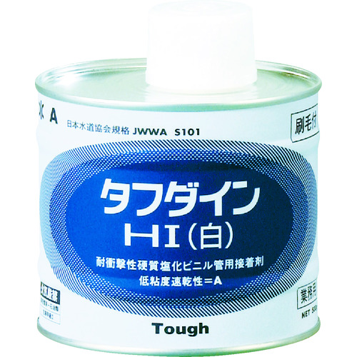 >トラスコ中山 クボタケミックス 塩ビ用接着剤 タフダインHI白 500G（ご注文単位 1缶）【直送品】