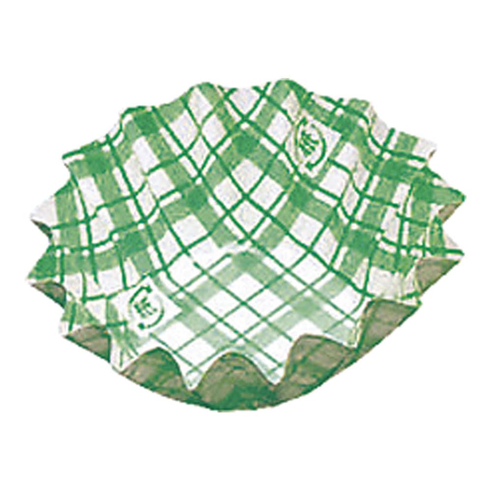 【直送品】紙カップ　ココケース　丸型（５００枚入） ５号深　緑 1袋（ご注文単位1袋）