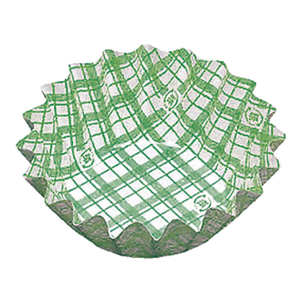 【直送品】紙カップ　ココケース　丸型（５００枚入） ８号深　緑 1袋（ご注文単位1袋）
