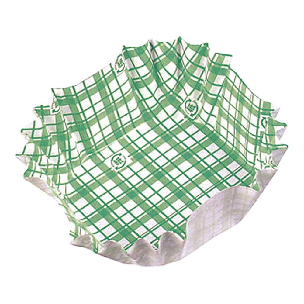 >【直送品】紙カップ　ココケース　正角（５００枚入） 緑 1袋（ご注文単位1袋）