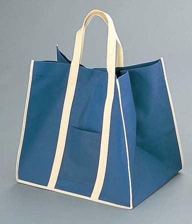 【直送品】ファインビュー　不織布バッグ（１０枚入） 大　ネイビー 1袋（ご注文単位1袋）