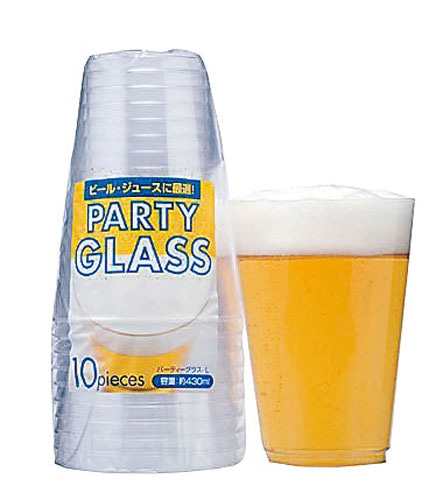 【直送品】ＰＥ　パーティーグラス（１０個入）  1袋（ご注文単位1袋）
