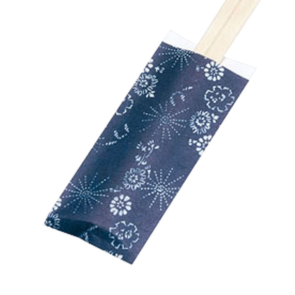 【直送品】ミニ箸袋「染彩」（５００枚束シュリンク） 藍色 1袋（ご注文単位1袋）