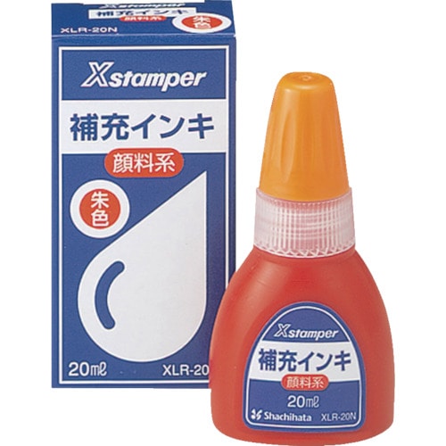 >トラスコ中山 シヤチハタ 顔料系インキ20ML 朱 124-2027  (ご注文単位1個) 【直送品】