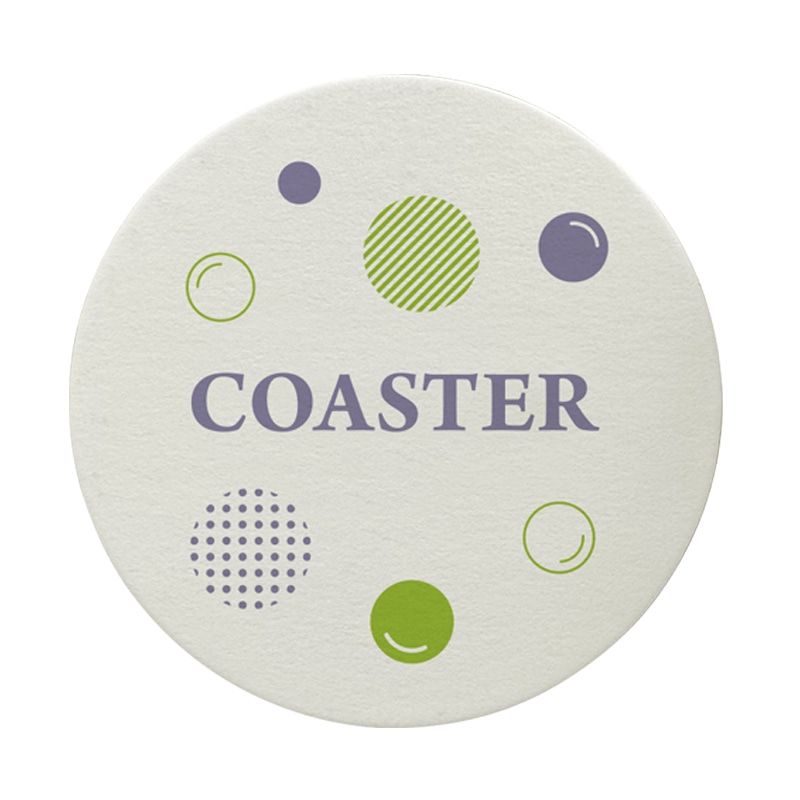 オリジナル印刷】紙コースター 丸型 1mm 凸1色印刷 2000枚 包装用品