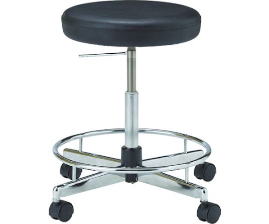 トラスコ中山 導電作業チェア 背もたれなし 黒 ECC-1-BK 1脚(ご注文単位1脚)【直送品】