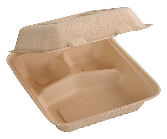 ストリックスデザイン 未晒しバガスモールド フードパック スクエア 25