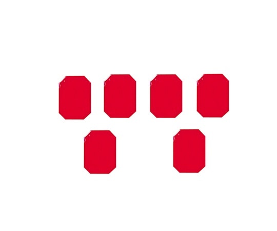 ナビス(アズワン) マグネットマーク(文字なし) レッド 6個入 JC型 1組(ご注文単位1組)【直送品】