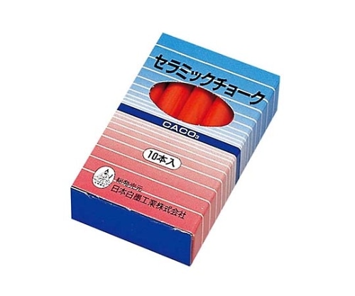 日本白墨工業 セラミックチョーク Q-CT(10本入)赤 7698800 1組（ご注文