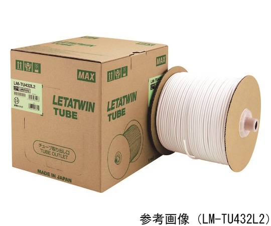 マックス チューブマーカー レタツイン ドラム式 チューブ白 内径3.2mm LM-TU432L2 1巻(ご注文単位1巻)【直送品】