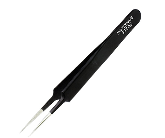 エンジニア(ENGINEER) ESDピンセット 極細 PTZ-63 1本(ご注文単位1本)【直送品】
