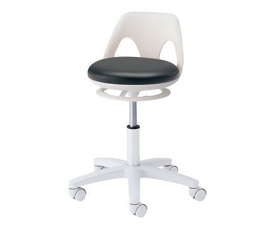 アズワン ハイタイプチェア(抗菌・防汚) 足掛リング無 ブラック SI-BK 1個(ご注文単位1個)【直送品】