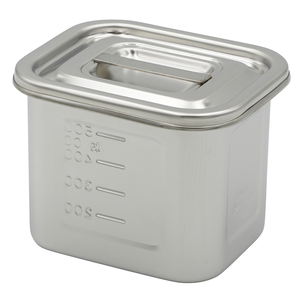 本間冬治工業 角型目盛付ポット 0.6L 10 1個(ご注文単位1個)【直送品】