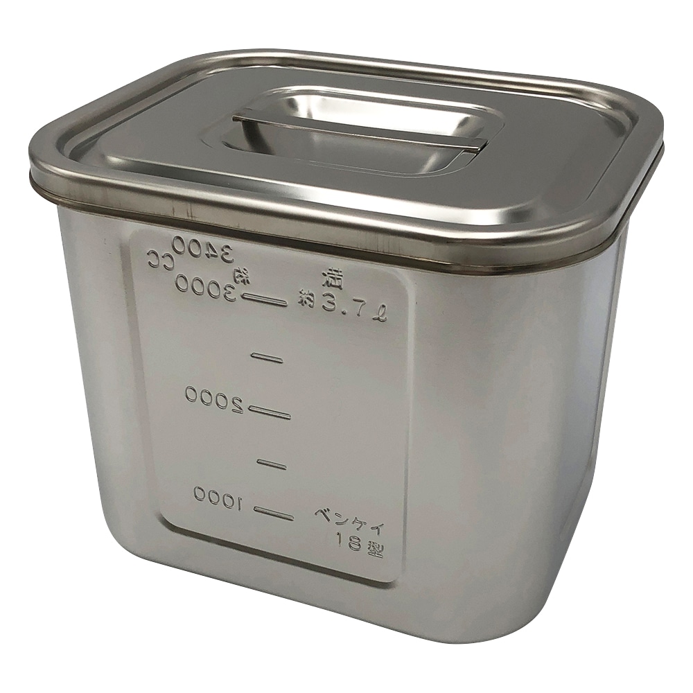 本間冬治工業 角型目盛付ポット 3.7L 18 1個(ご注文単位1個)【直送品】