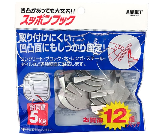 （まとめ）ミツヤ 強接着フック ステンレス耐荷重5kg KSH-5-SUS 1パック（3個）〔×20セット〕 たのめーるミツヤ 強接着フック ステンレス 耐荷重5kg KSH-5-SUS 1