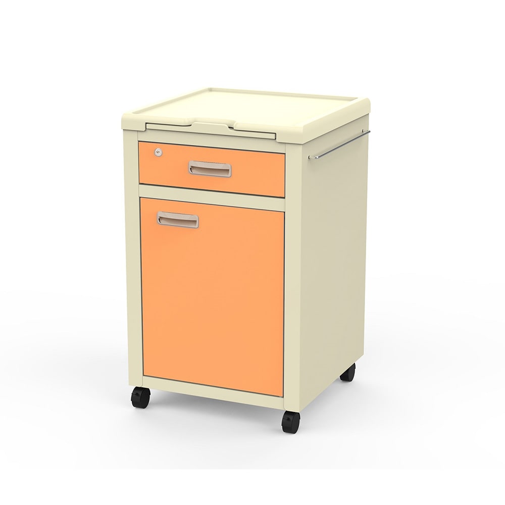 アズワン 床頭台 オレンジ BS30OR 1個(ご注文単位1個)【直送品】