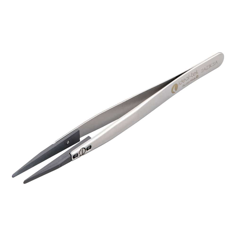 アズワン ESDセラミックピンセット 130×9mm 2AZJK.SA.0 1本(ご注文単位1本)【直送品】