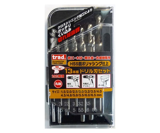 三共コーポレーション 鉄工ドリルセット TSD-13M 1個(ご注文単位1個)【直送品】