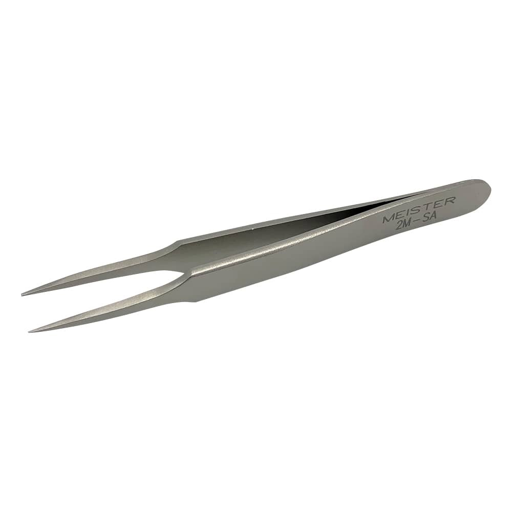 RUBIS MEISTERピンセット 先鋭 耐酸鋼 (全長が短いタイプ) 2M-SA 1本 (ご注文単位1本) 【直送品】