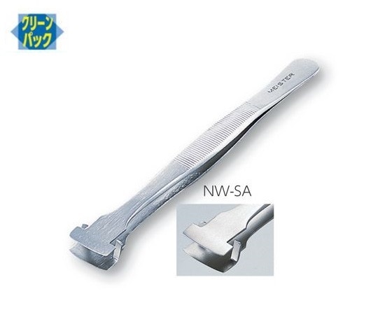 RUBIS MEISTERピンセット ウェハー用 幅広 耐酸鋼NW-SA 1本 (ご注文単位1本) 【直送品】