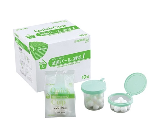 オオサキメディカル 滅菌QCパール綿球 (R) φ25 10球/個×10個入EB25-10 (J) 1箱 (ご注文単位1箱) 【直送品】