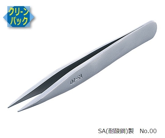 RUBIS MEISTER ピンセット SA (耐酸鋼) 製 クリーンパック No.0000-SA 1本 (ご注文単位1本) 【直送品】