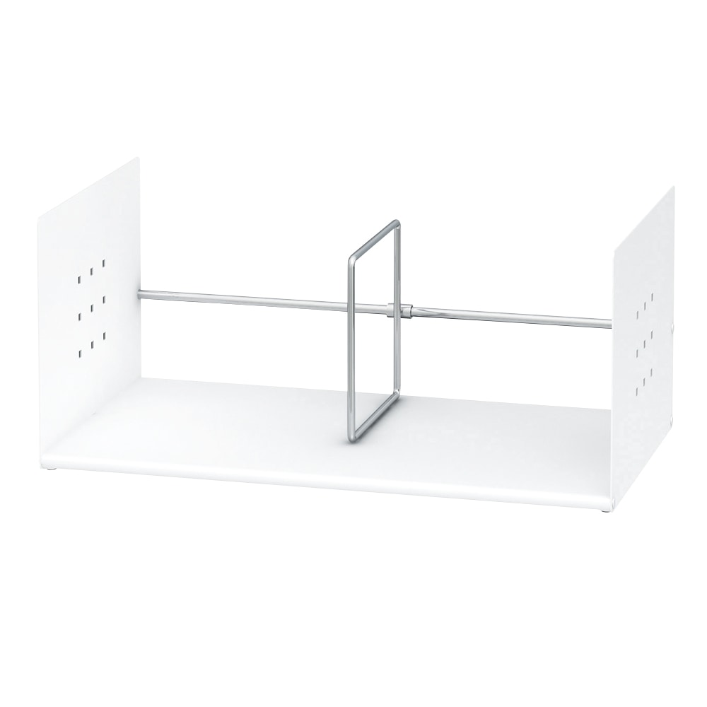 ブックスタンド レターケース付 W350mm ホワイト 1台 レターケース 横型 2段 机上 卓上 書類 収納 スチール ホワイト LCS-2