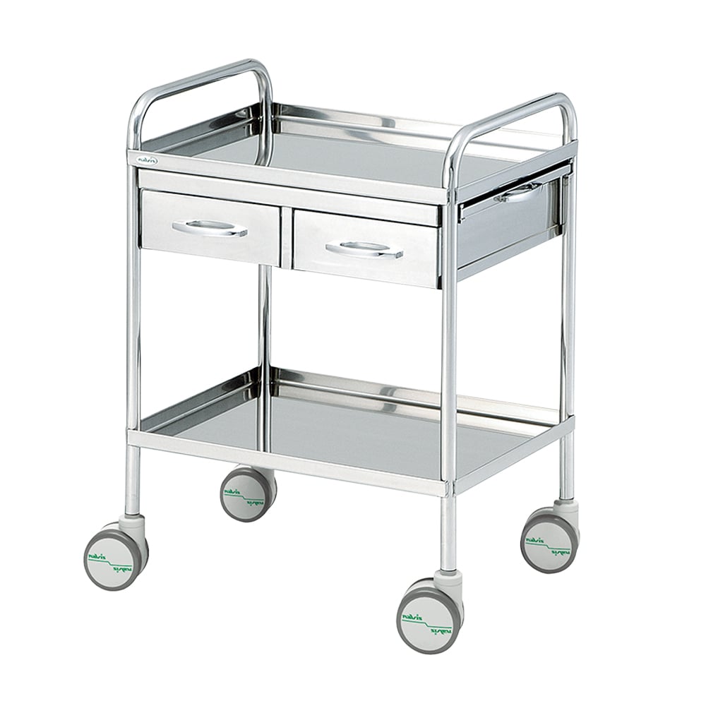 アズワン 枠付き回診車 (収納テーブル付) 603×453×822mmSYT6045W 1台 (ご注文単位1台) 【直送品】