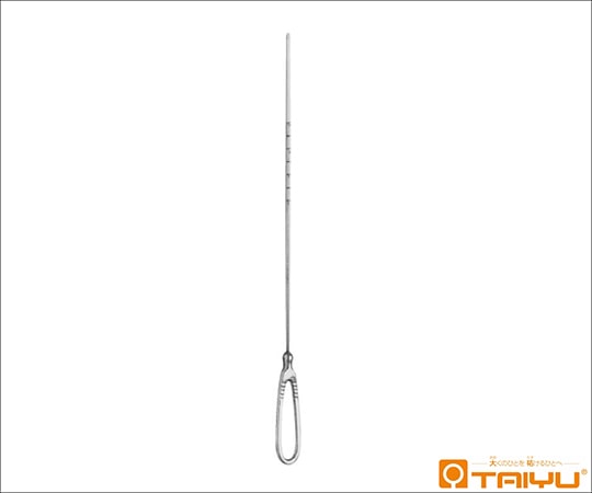 TAIYU (大祐医科工業) 子宮消息子 目盛13cm 銀先7cm 全長33cm 銅製TY-906 1本 (ご注文単位1本) 【直送品】